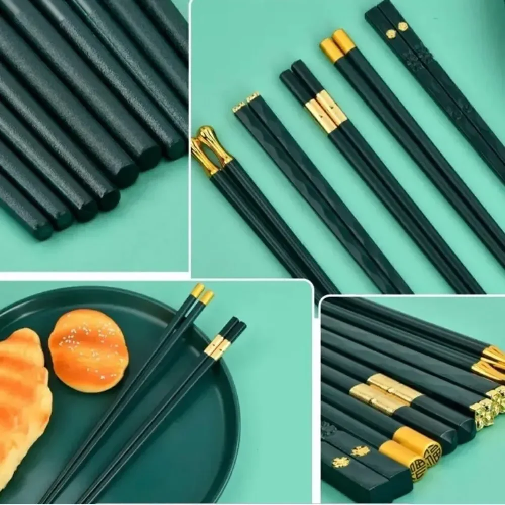 SET OF 5‎ GREEN CHOPSTICKS